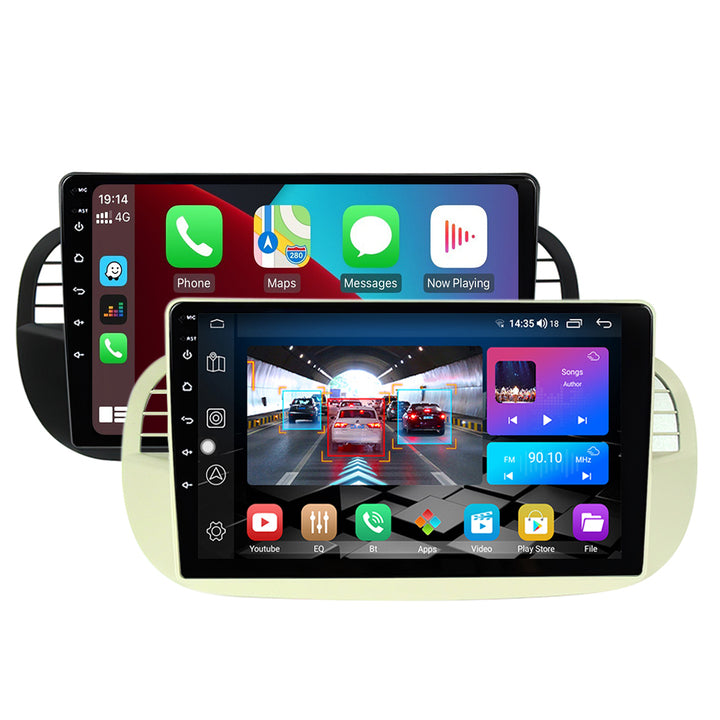 LEHX 8Core 4G+5G Wifi 2 Din Android Auto Stereo Car Radio Multimedia for FIAT 500 Carplay GPS Autoradio Car DVD Player